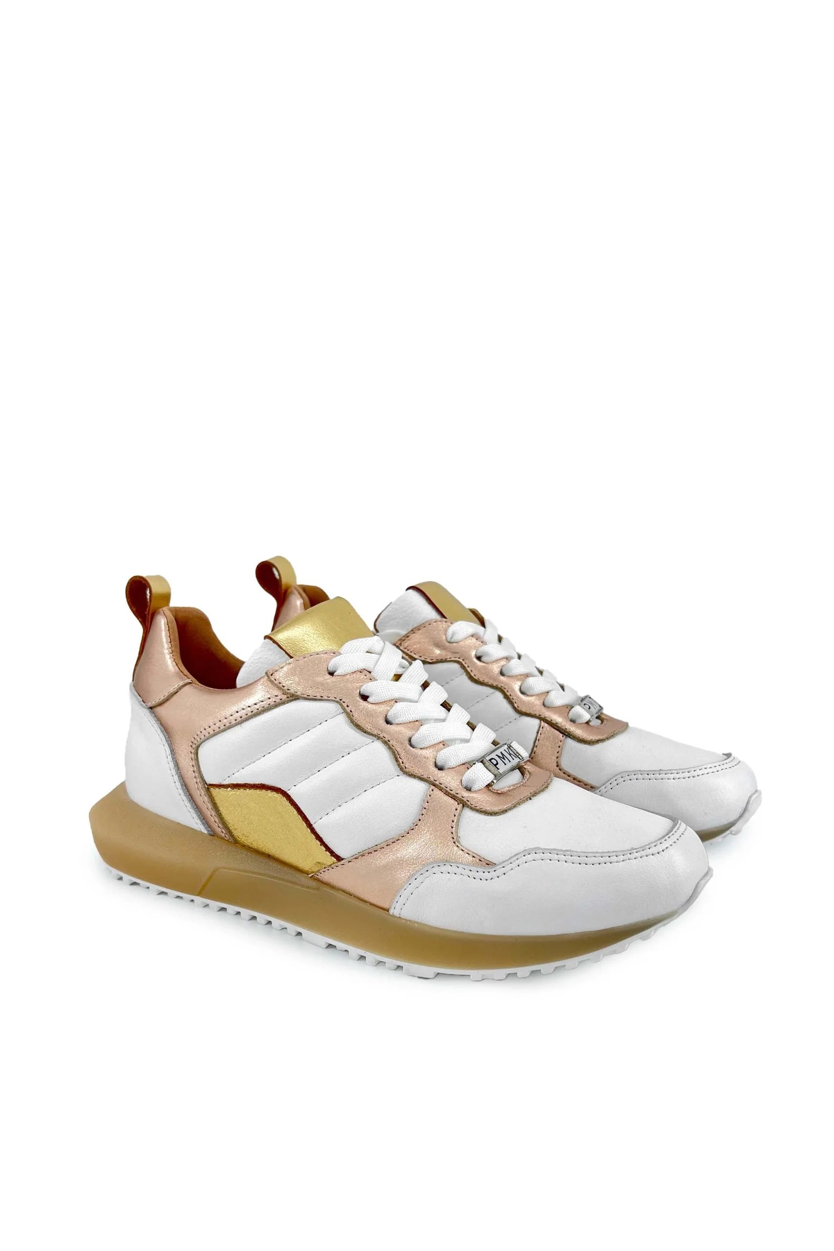 CB Lumen Sneakers - White/Gold/Rose-250 Shoes-PMK Shoes-Coastal Bloom Boutique, find the trendiest versions of the popular styles and looks Located in Indialantic, FL