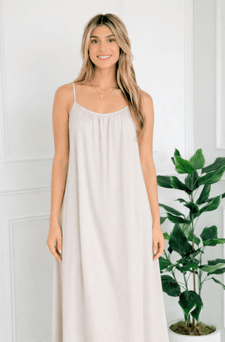 Luminous Elegante Italian Dress - Ecru