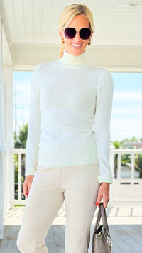 Luxe Essentia Turtleneck Top-110 Long Sleeve Tops-mystree-Coastal Bloom Boutique, find the trendiest versions of the popular styles and looks Located in Indialantic, FL