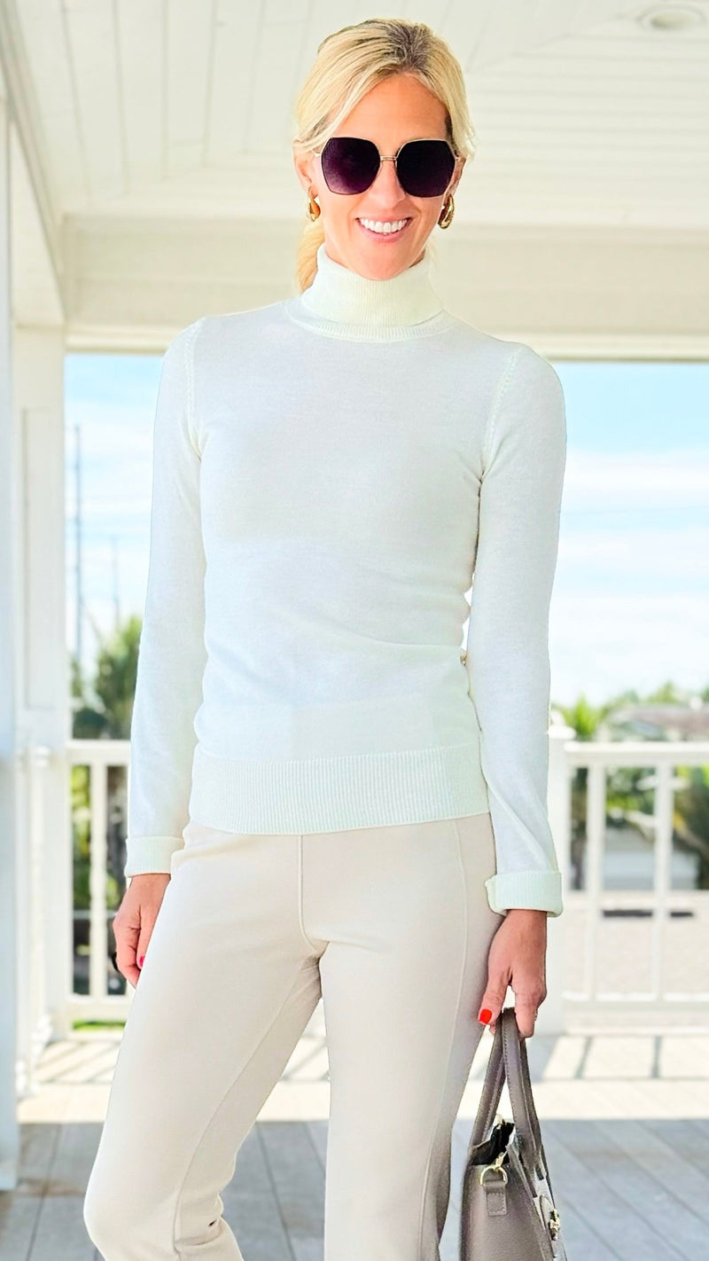 Luxe Essentia Turtleneck Top-110 Long Sleeve Tops-mystree-Coastal Bloom Boutique, find the trendiest versions of the popular styles and looks Located in Indialantic, FL
