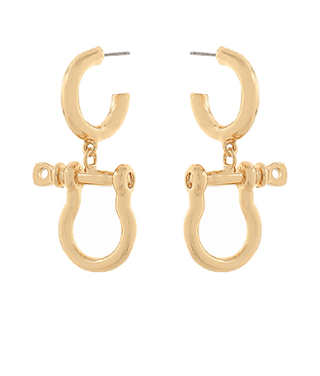 Luxe Link Drop Hoop Earrings