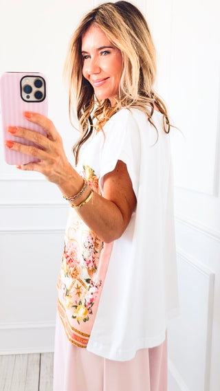 Majestic Bloom Scarf Italian Top