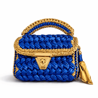 Marbella Woven Mini Bag - Blue