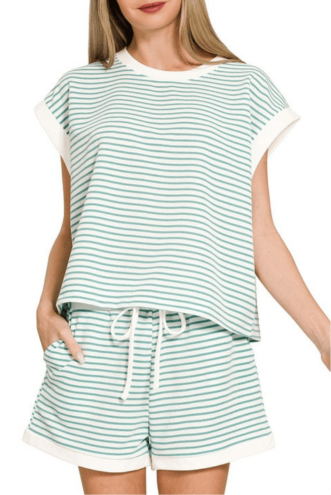 Marina Contrast Trim Lounge Set - Sea Angel