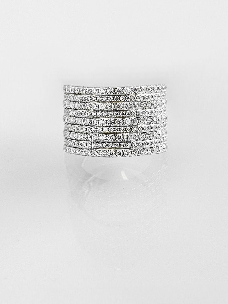 Micropave Thick As Thieves Bar Ring Clear-230 Jewelry-NYC-Coastal Bloom Boutique, find the trendiest versions of the popular styles and looks Located in Indialantic, FL