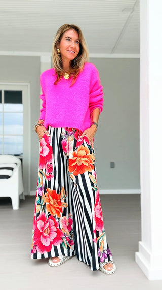 Midnight Bouquet Riviera Italian Pants