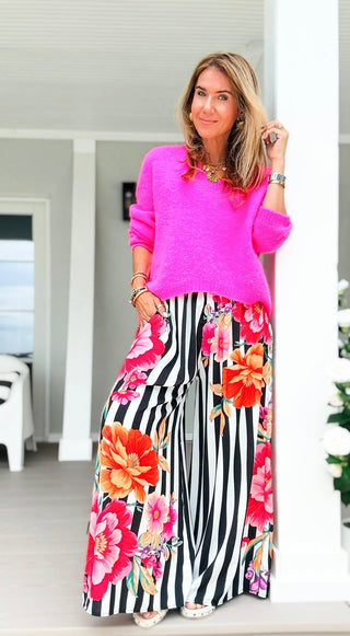 Midnight Bouquet Riviera Italian Pants