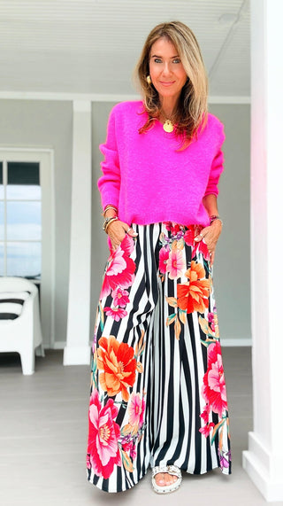 Midnight Bouquet Riviera Italian Pants