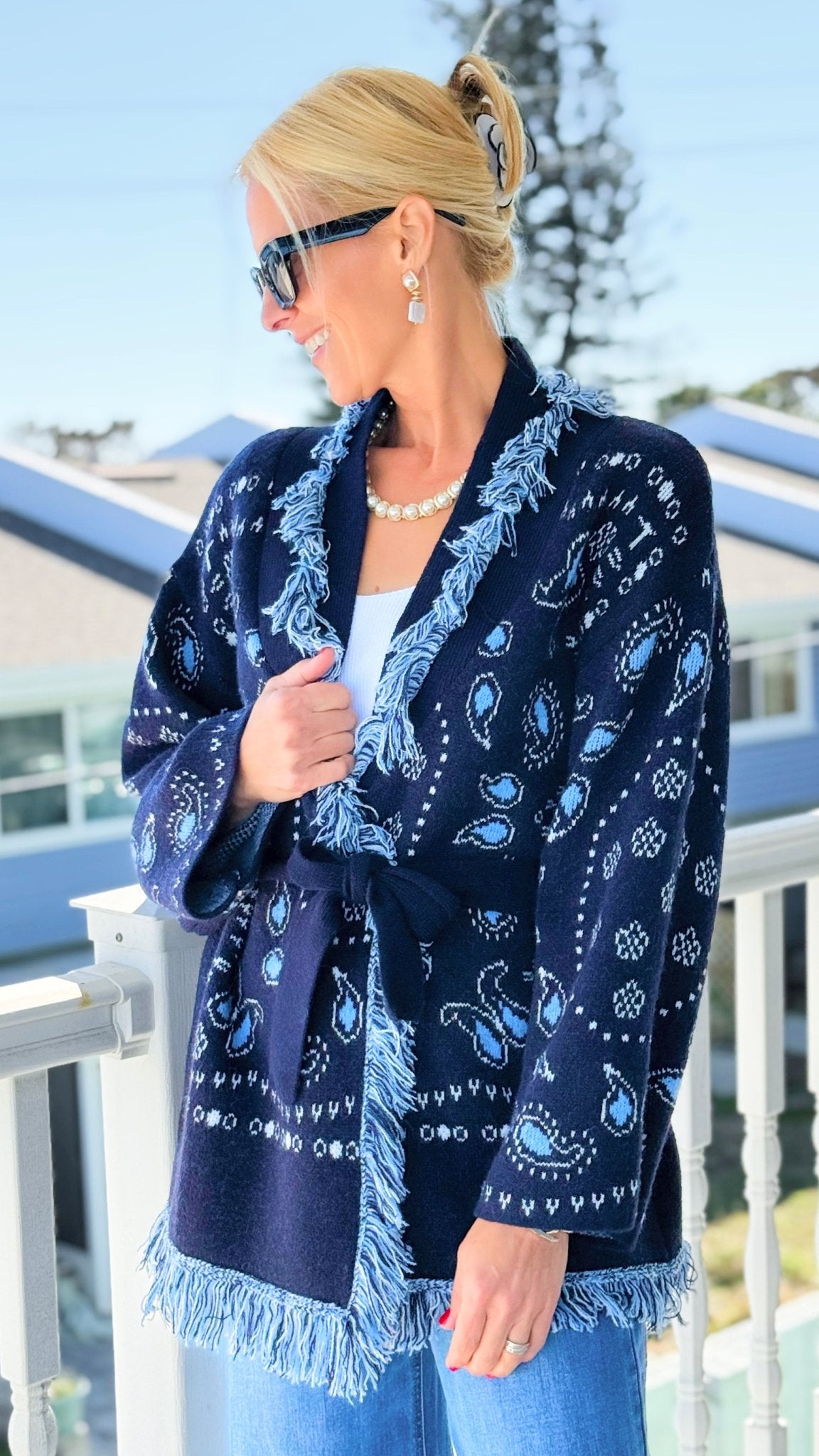 Midnight Canyon Fringe Cardigan