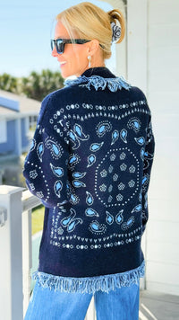 Midnight Canyon Fringe Cardigan