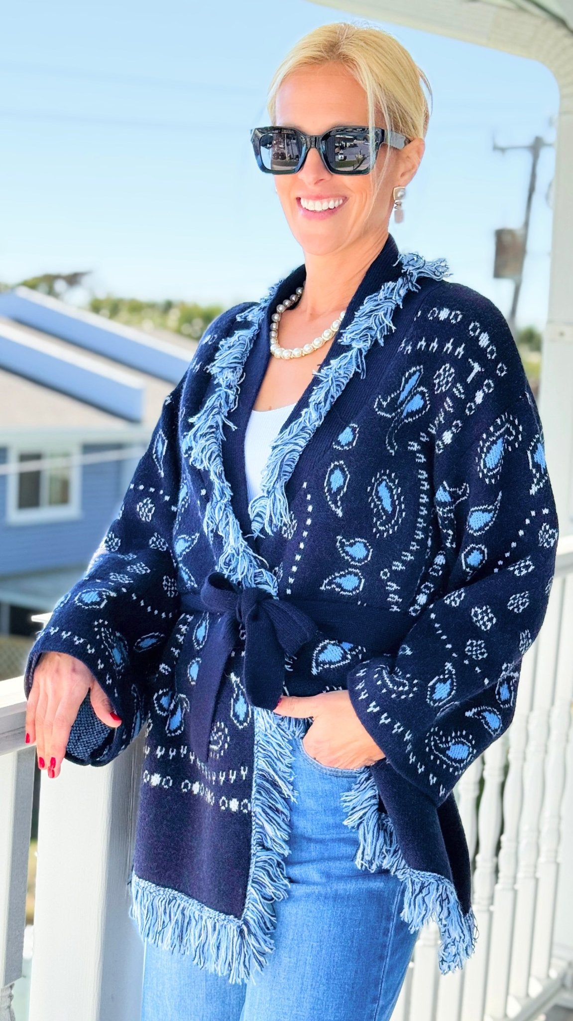 Midnight Canyon Fringe Cardigan