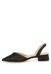 Midnight Coast Slingback Flats - Black