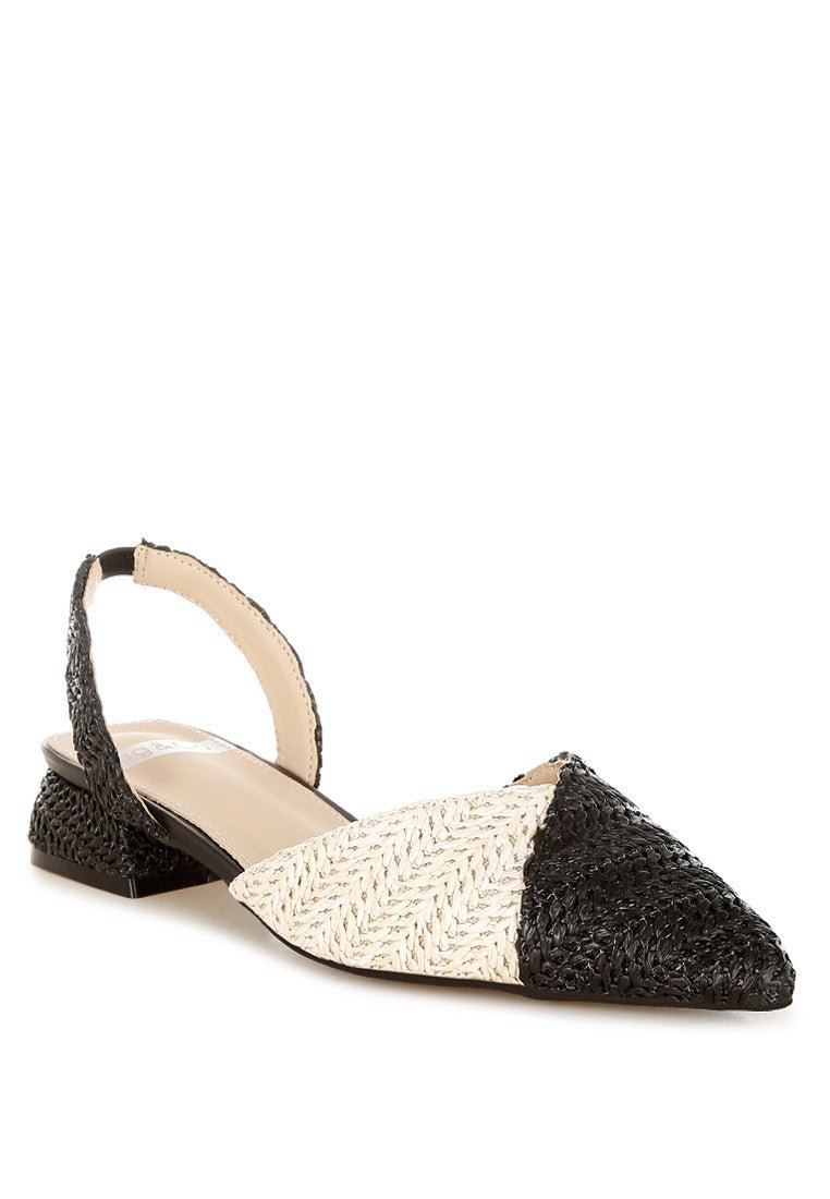 Midnight Coast Slingback Flats - Black
