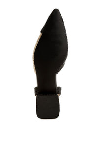 Midnight Coast Slingback Flats - Black