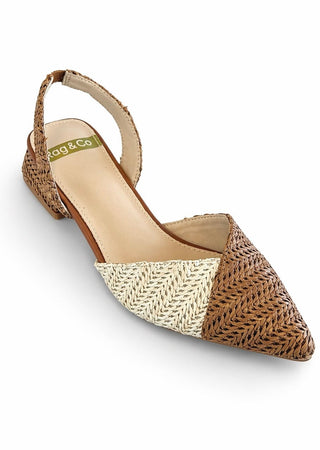 Midnight Coast Slingback Flats - Tan