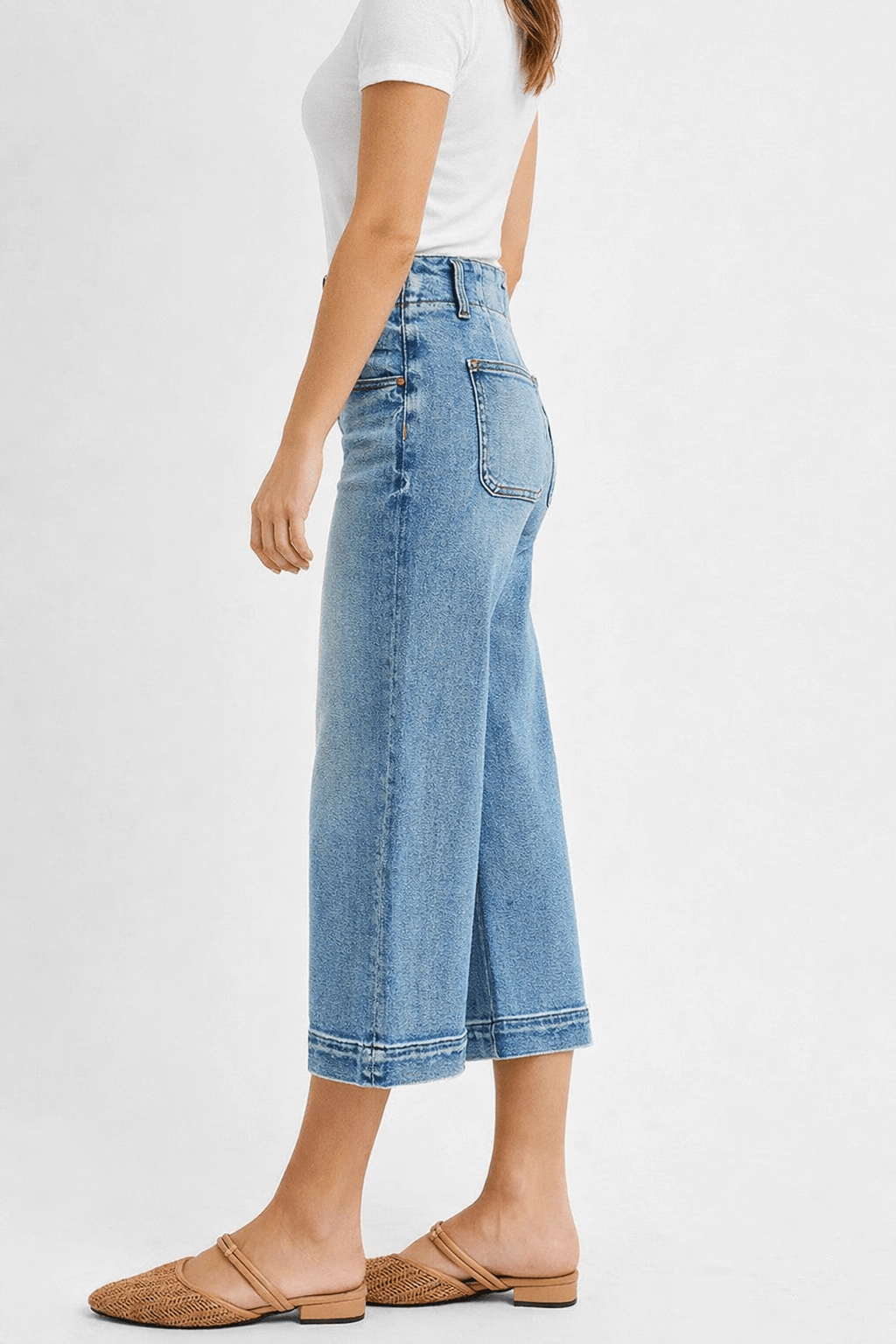 Midnight Ease Wide Leg Crop Jean