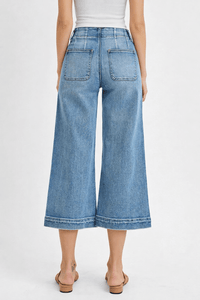 Midnight Ease Wide Leg Crop Jean
