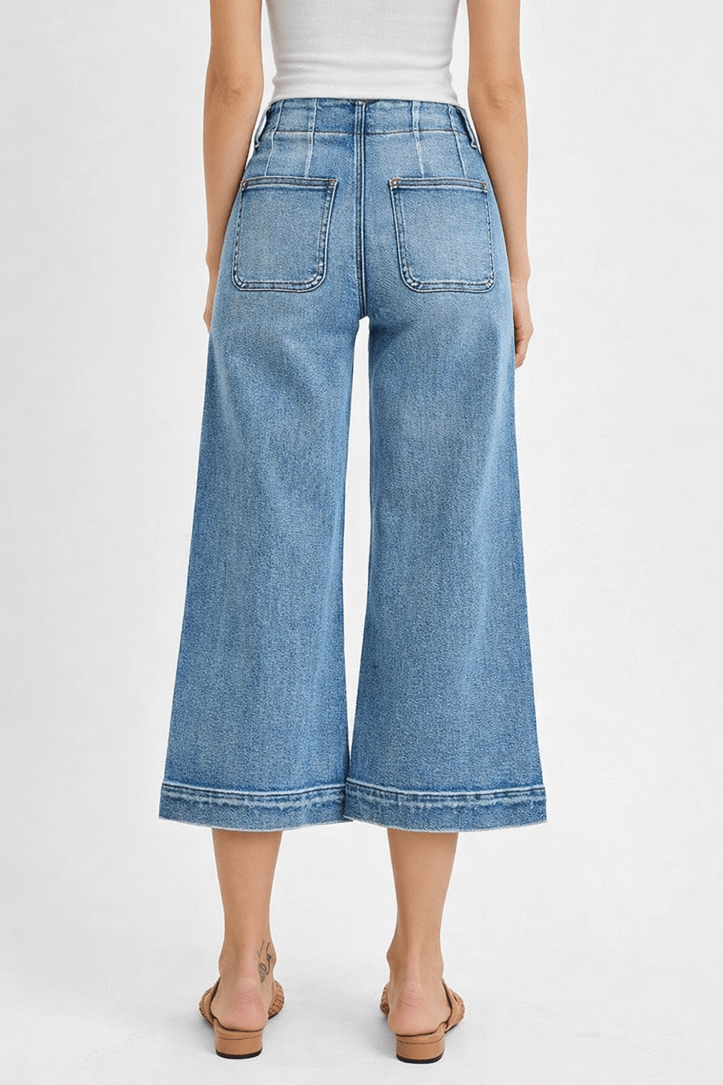 Midnight Ease Wide Leg Crop Jean
