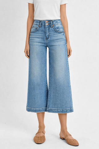 Midnight Ease Wide Leg Crop Jean