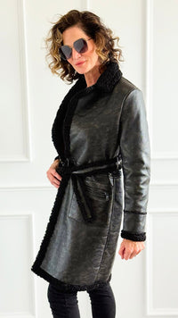 Midnight Embrace Coat-160 Jackets-ROUSSEAU-Coastal Bloom Boutique, find the trendiest versions of the popular styles and looks Located in Indialantic, FL