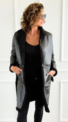 Midnight Embrace Coat-160 Jackets-ROUSSEAU-Coastal Bloom Boutique, find the trendiest versions of the popular styles and looks Located in Indialantic, FL