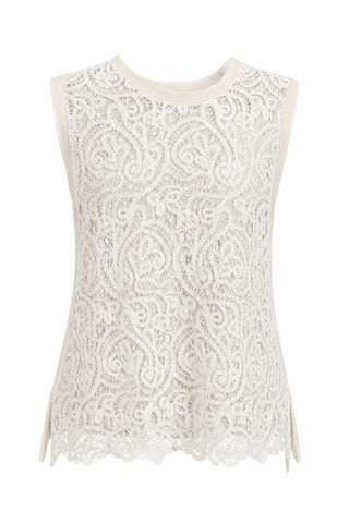 Midnight Filigree Whisper Top - Apricot