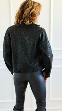 Midnight Fringe Italian Jacket-160 Jackets-AZUL MONACO-Coastal Bloom Boutique, find the trendiest versions of the popular styles and looks Located in Indialantic, FL