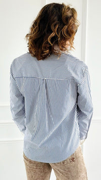 Midnight Lines in Motion Top-130 Long Sleeve Tops-IRIS-Coastal Bloom Boutique, find the trendiest versions of the popular styles and looks Located in Indialantic, FL
