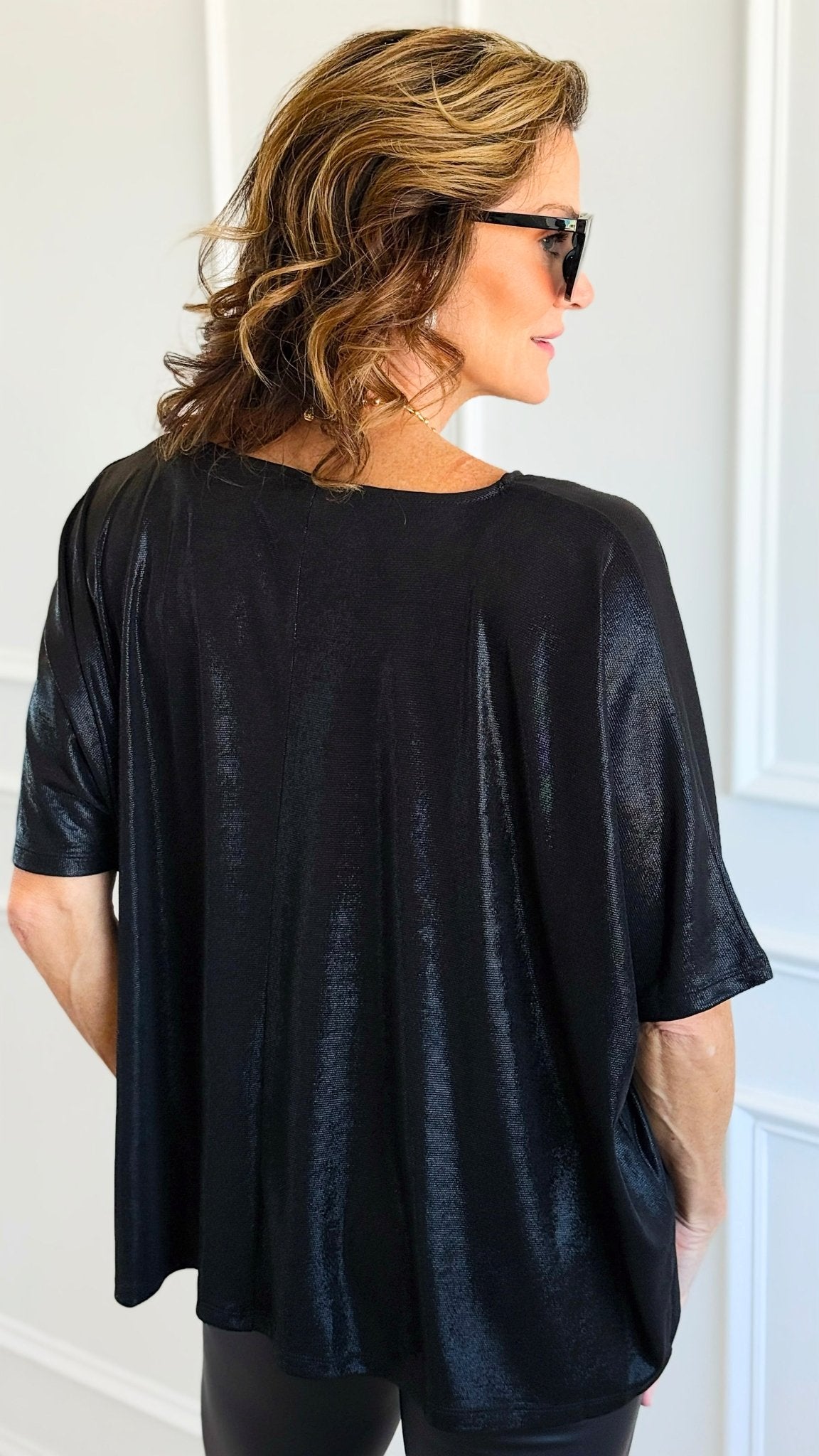 Midnight Muse Top-110 short Sleeve Top-GLAM-Coastal Bloom Boutique, find the trendiest versions of the popular styles and looks Located in Indialantic, FL