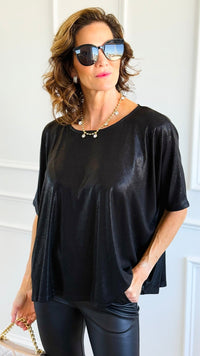 Midnight Muse Top-110 short Sleeve Top-GLAM-Coastal Bloom Boutique, find the trendiest versions of the popular styles and looks Located in Indialantic, FL