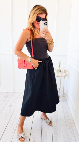 Midnight Silhouette Dress - Black