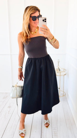Midnight Silhouette Dress - Black