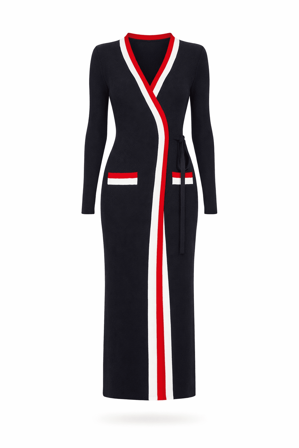 Midnight Spotlight Ribbed Maxi Dress