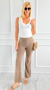 Midnight Whisper Bootcut Pants - Mocha-170 Bottoms-IRIS-Coastal Bloom Boutique, find the trendiest versions of the popular styles and looks Located in Indialantic, FL