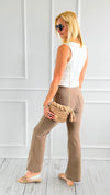 Midnight Whisper Bootcut Pants - Mocha-170 Bottoms-IRIS-Coastal Bloom Boutique, find the trendiest versions of the popular styles and looks Located in Indialantic, FL