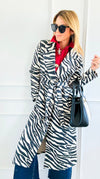 Milano Stripes Italian Coat-160 Jackets-BONITO SRL-Coastal Bloom Boutique, find the trendiest versions of the popular styles and looks Located in Indialantic, FL