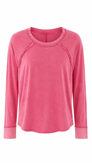 Mineral Wash Raglan Sleeve Top