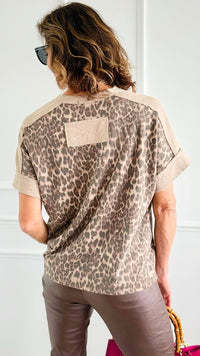 Mineral Washed Leopard Print Shirt-110 short Sleeve Top-j.her-Coastal Bloom Boutique, find the trendiest versions of the popular styles and looks Located in Indialantic, FL