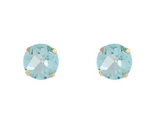 Solitaire Stud Earrings - Mint