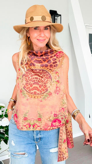 Modern Edge Printed Italian Top - Leopard