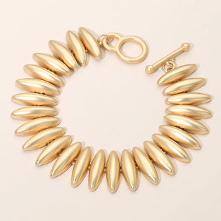 Modern Muse Sculpted Link Toggle Bracelet