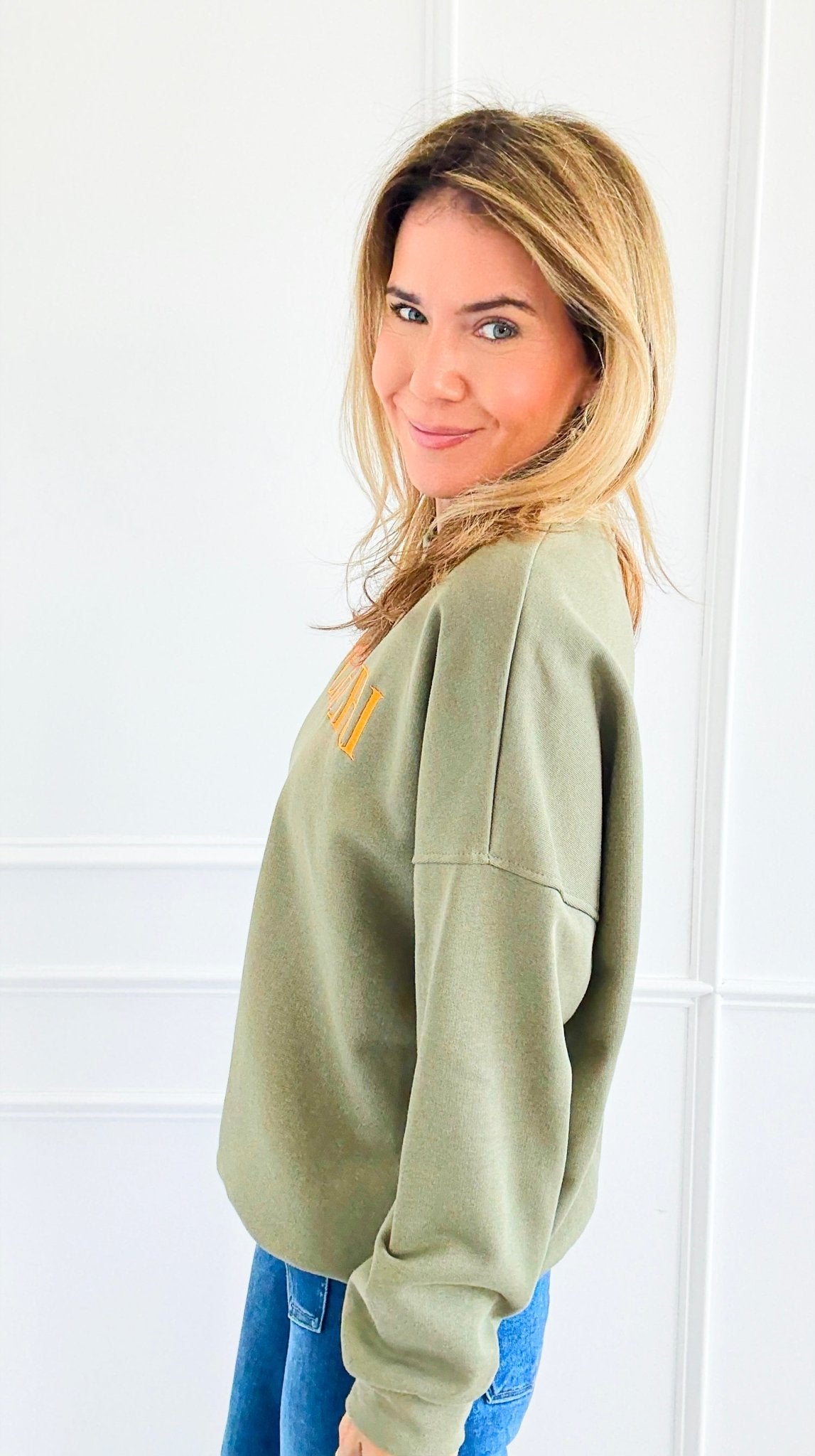 Mon Cheri Italian Sweatshirt-110 Long Sleeve Tops-LAVVIA-Coastal Bloom Boutique, find the trendiest versions of the popular styles and looks Located in Indialantic, FL