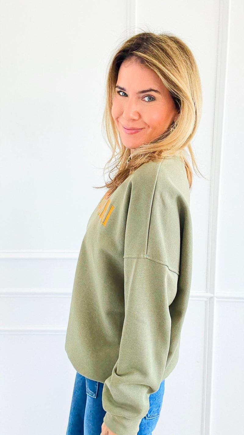 Mon Cheri Italian Sweatshirt-110 Long Sleeve Tops-LAVVIA-Coastal Bloom Boutique, find the trendiest versions of the popular styles and looks Located in Indialantic, FL
