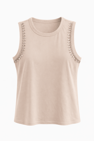 Monaco Stud Shoulder - Beige