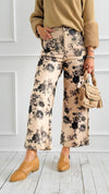 Monochrome Floral Pants-Pants-ENTRO-Coastal Bloom Boutique, find the trendiest versions of the popular styles and looks Located in Indialantic, FL