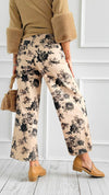 Monochrome Floral Pants-Pants-ENTRO-Coastal Bloom Boutique, find the trendiest versions of the popular styles and looks Located in Indialantic, FL