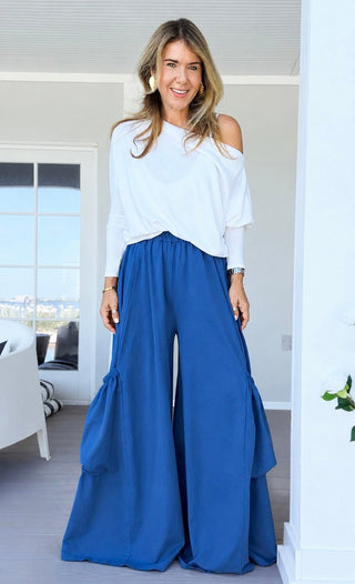 Moon Big Pocket Italian Pants - Cobalt Blue