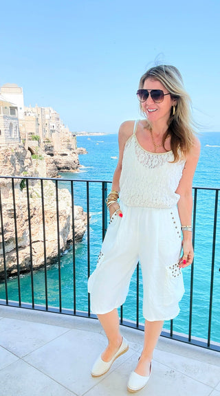 Moonlight & Lace Italian Tank - Beige