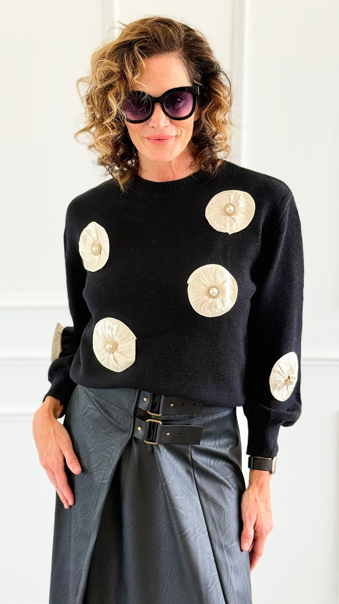 Moonlit Hour Knit Sweater-140 Sweaters-Original USA-Coastal Bloom Boutique, find the trendiest versions of the popular styles and looks Located in Indialantic, FL