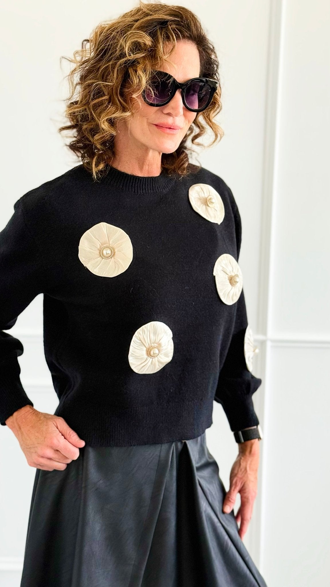 Moonlit Hour Knit Sweater-140 Sweaters-Original USA-Coastal Bloom Boutique, find the trendiest versions of the popular styles and looks Located in Indialantic, FL